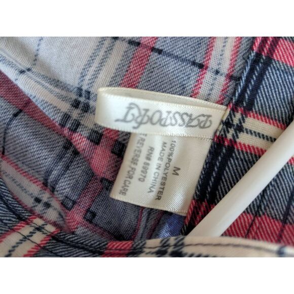 Passport Plaid Flannel Button Up Top - Picture 4 of 4